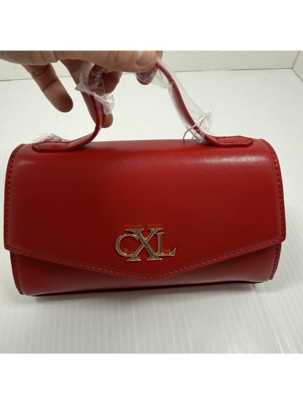 CXL Christian Lacroix Laine Patent Crossbody Bag Red NWT Gold Coquette Mini Flap - Picture 4 of 10